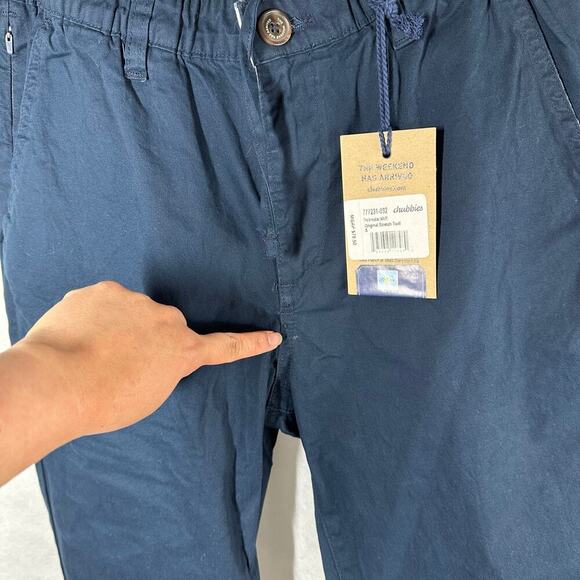 Chubbies The Armadas Original Stretch Cotton Twill Small Navy FLAWED - Picture 8 of 9